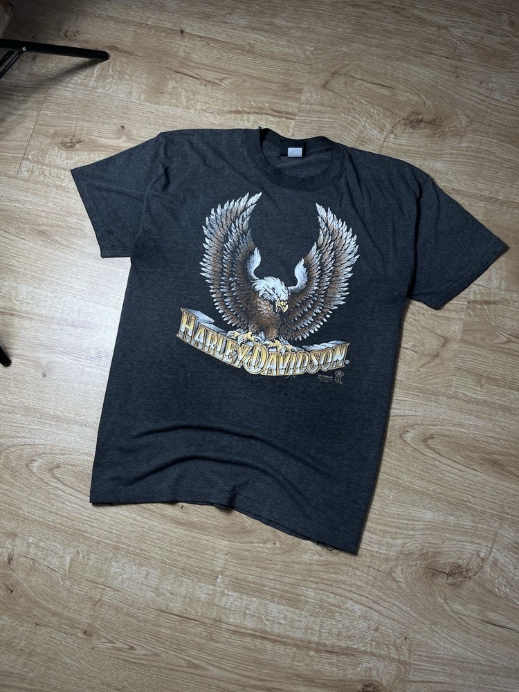 Rare Vintage Harley Davidson Eagle 1987 Shirt Size XL 90s 80s 3d emblem
