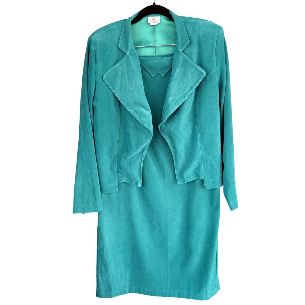 A5 Vintage 1980s Women's Two Piece Skirt Suit Power Blazer & Pencil Skirt Set