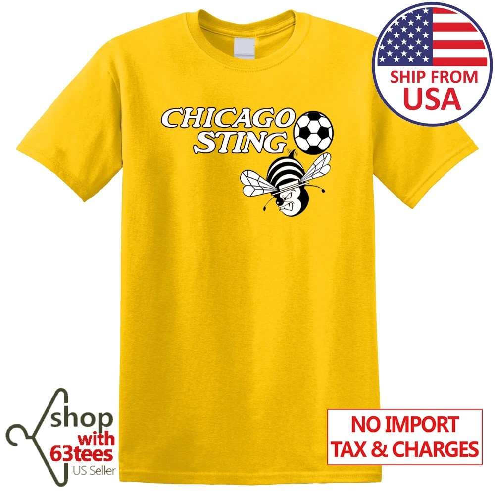 Chicago Sting Soccer League Men's Yellow Size S to 5XL