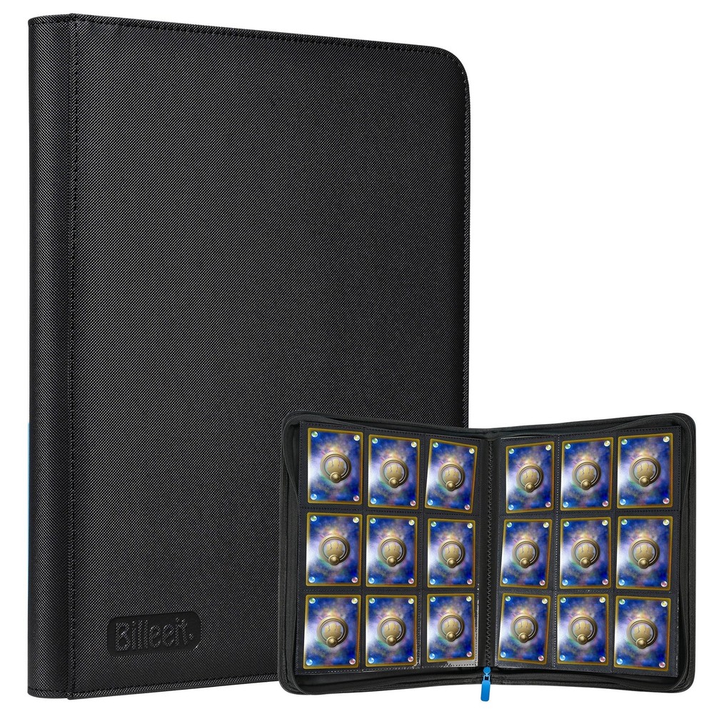 Premium Zipper Trading Card Binder Compatible with Sport Card, 9 Pocket 540 S...