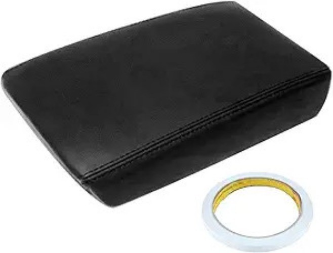 Leather Center Console Lid Armrest Cover Upholstery Fits TSX 2009-2014 - Black
