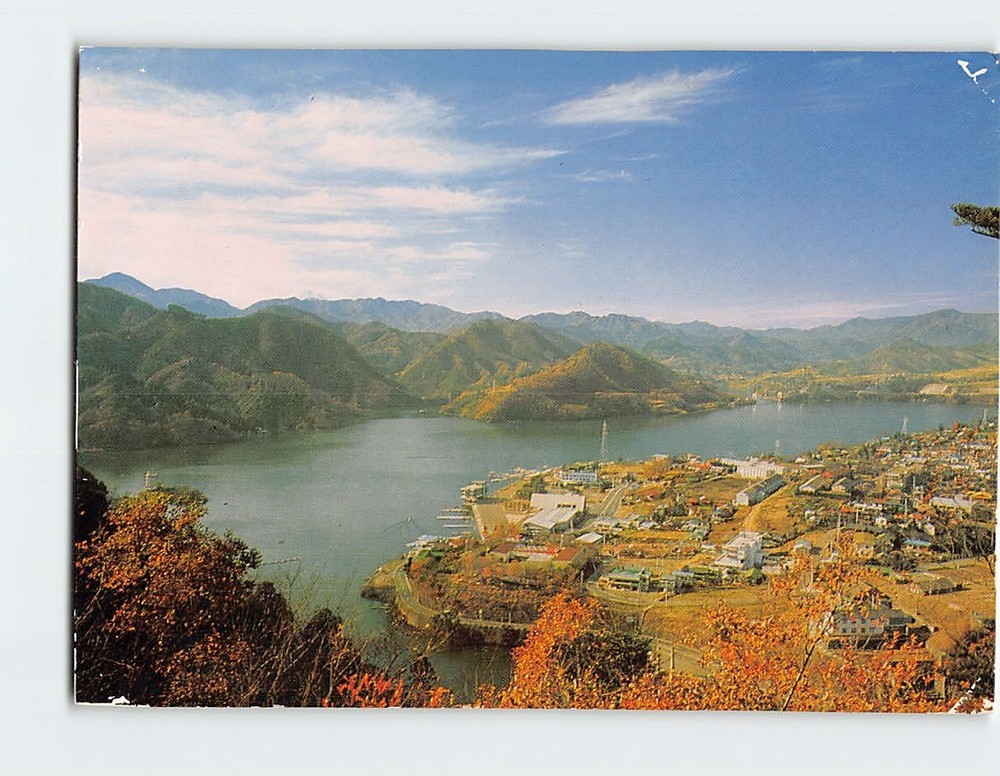 Postcard Aerial View of a Village & Scenic Landscape