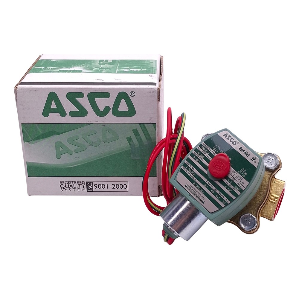 ASCO 8210G002 Red-Hat Solenoid Valve, 2-Way NC, 1/2