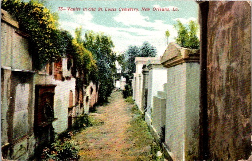 Postcard Vaults in Old St. Louis Cemetery New Orleans Louisiana c.1907-1915 8200