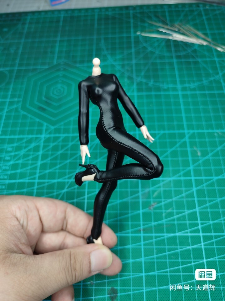 1/12 Scale Machine Girl Jumpsuit Bodysuit Clothes Model for 6'' Female Figure