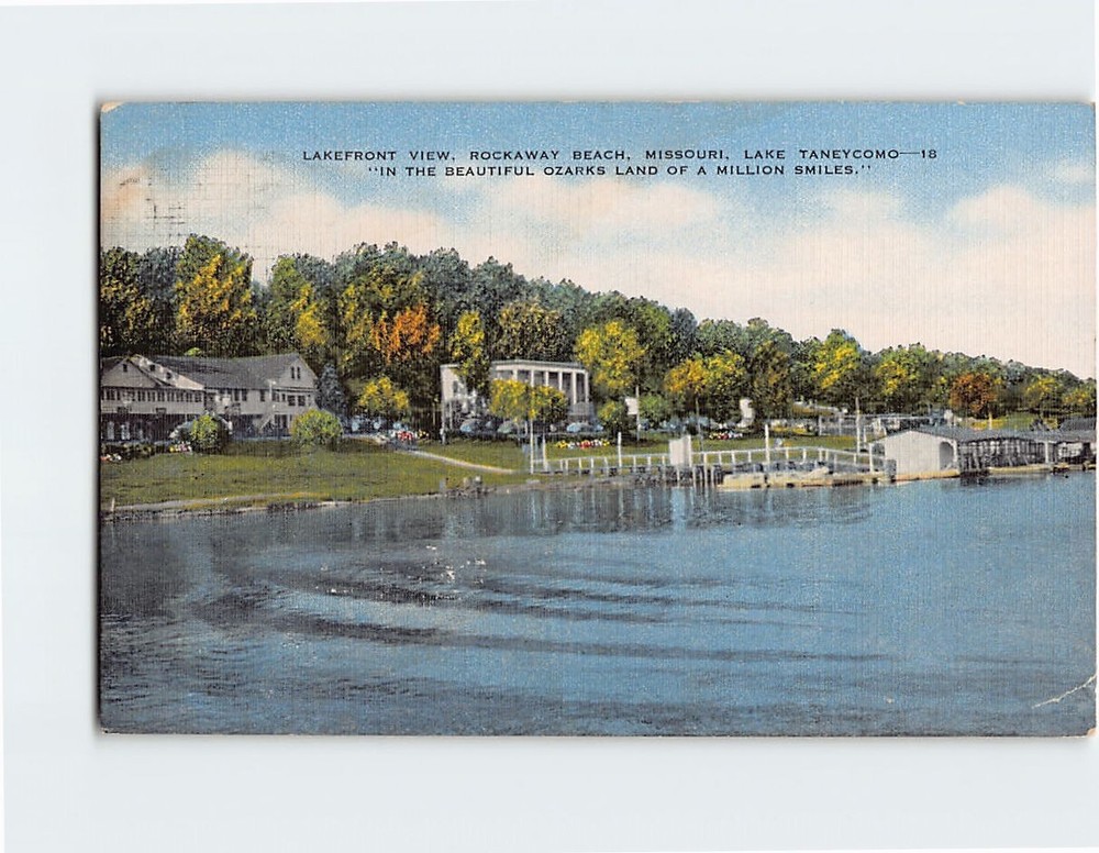 Postcard Lakeview Rockaway Beach Lake Taneycomo Missouri USA