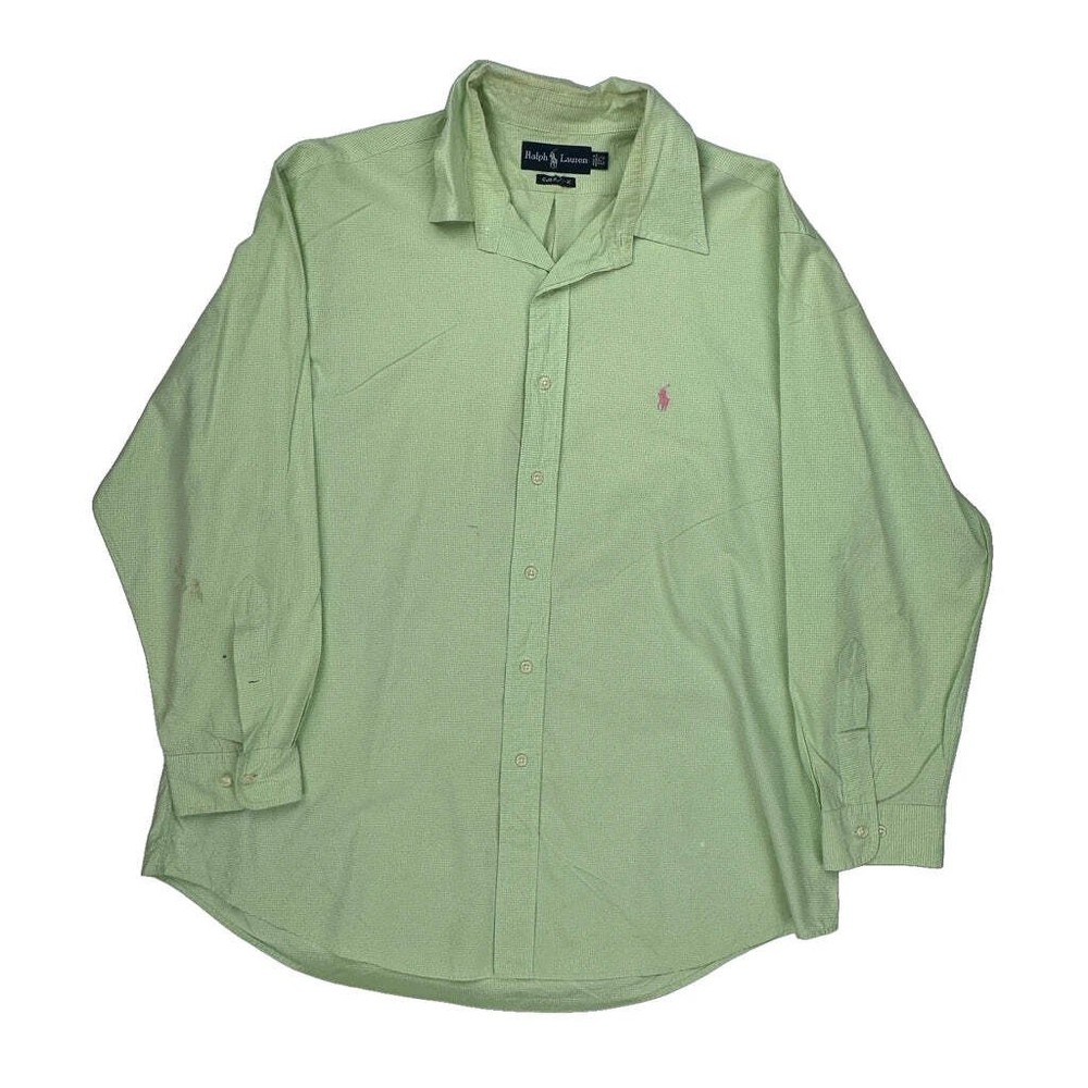 Ralph Lauren Checked Shirt - XL Green Cotton