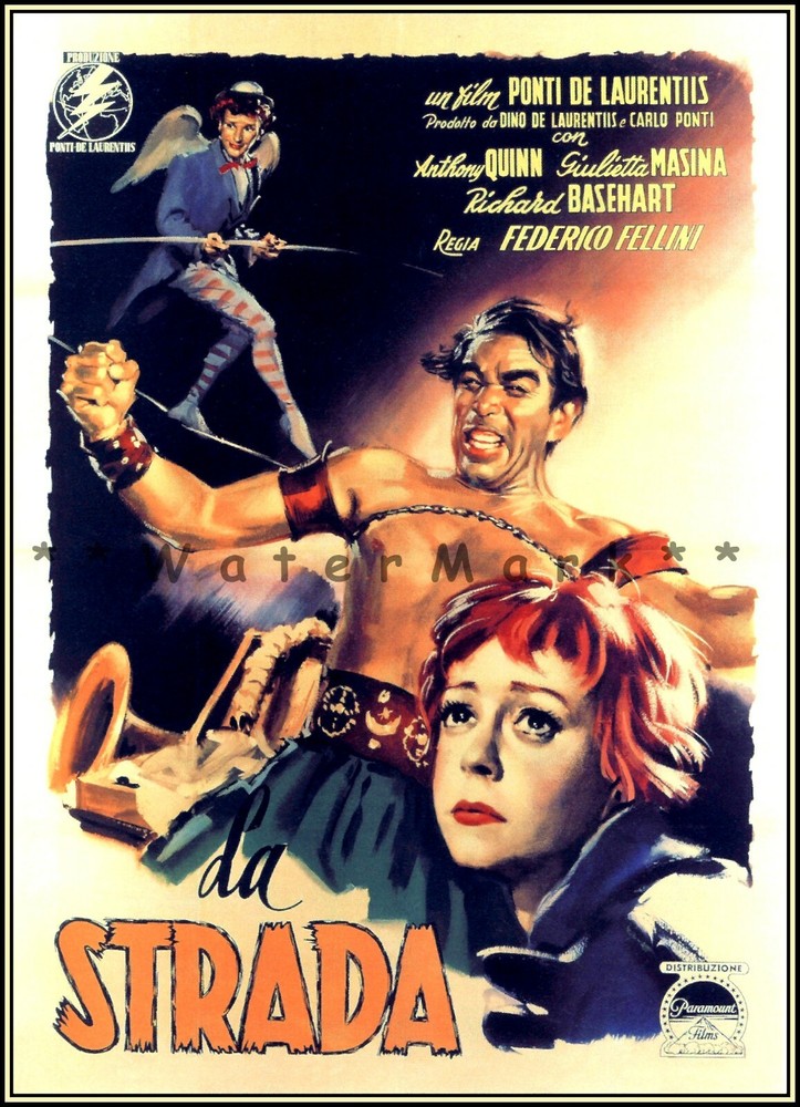La Strada 1956 Federico Fellini Classic Film Vintage Poster Print Retro Art