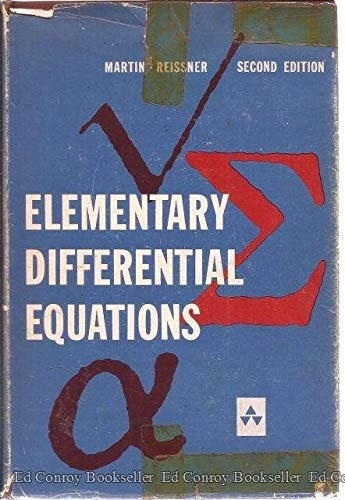 Elementary Differential Equations by Martin, William Ted & Reissner, Eric, Good