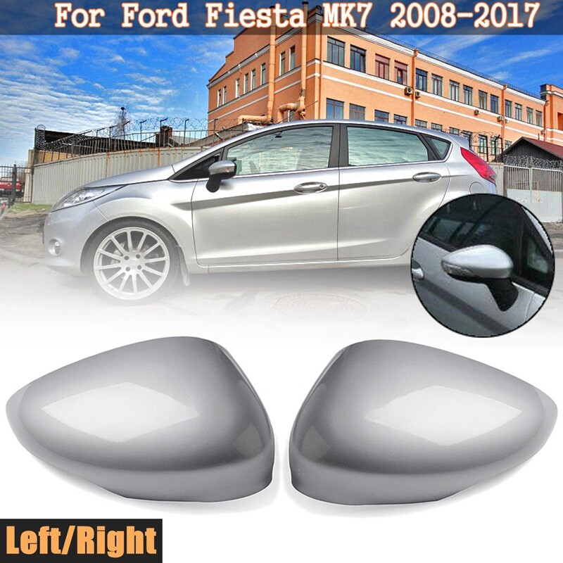 Silver Rearview Mirror Indicator Cover for Ford Fiesta MK7 2008-2017