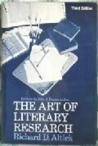 The Art of Literary Research - Hardcover, by Altick Richard Daniel - Very Good b