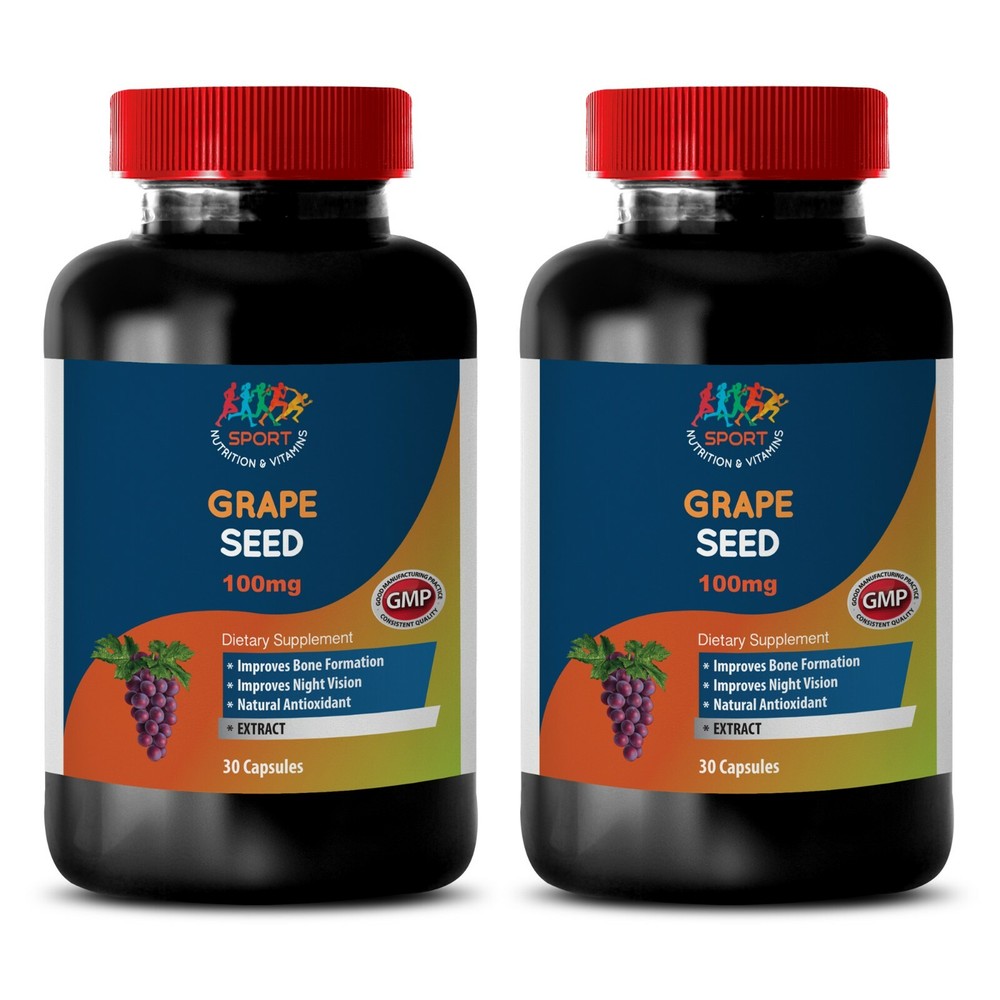 Grape Skin & Seed 150mg Extract with Yellow Dock Root Detox Pills 2Bot