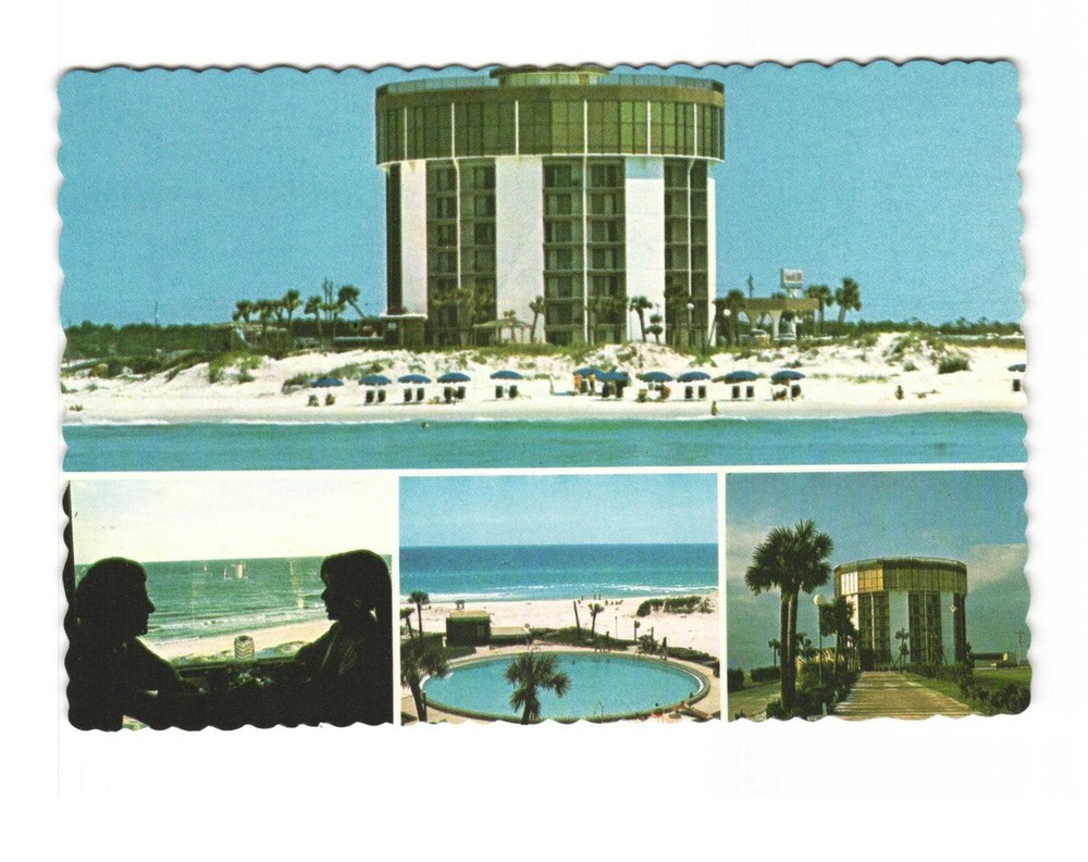Holiday INN Destin and revolving dining room VTG postcard UNP