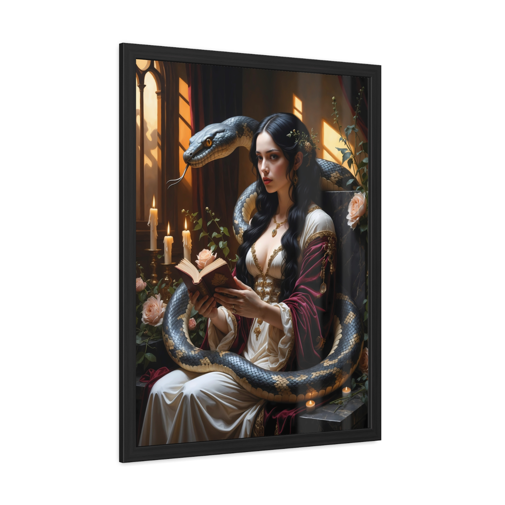 Serpent Maiden Framed Wall Art for Home or Office Decoration