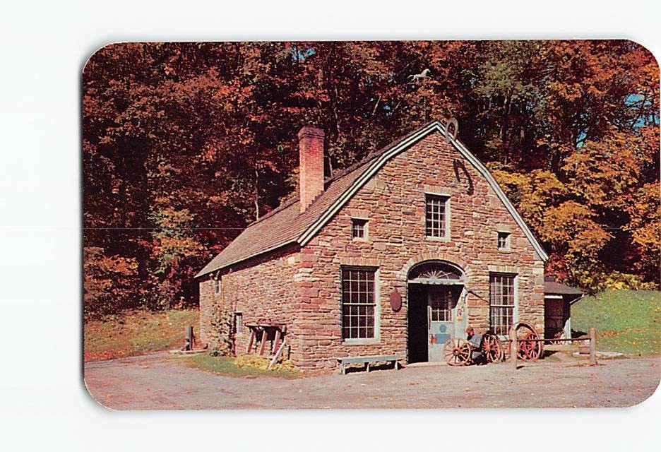 Postcard Blacksmith Shop Farmers Museum Cooperstown New York USA