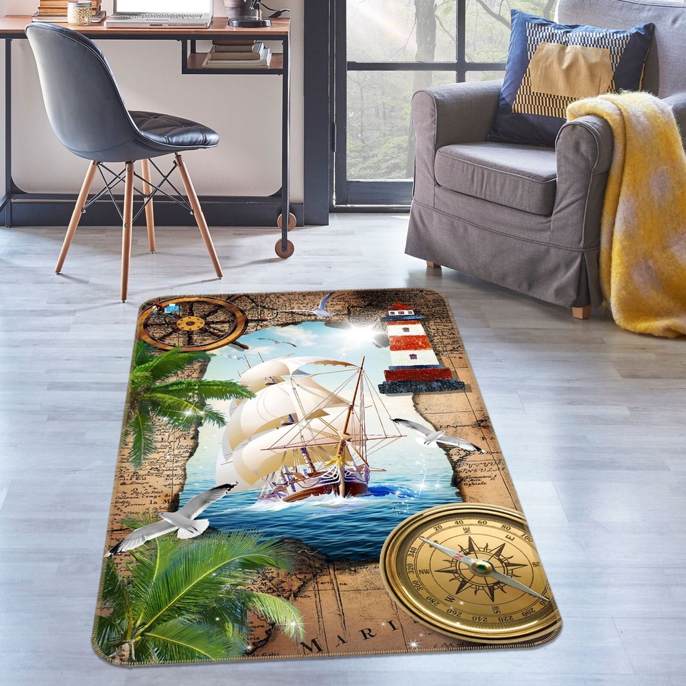3D Sailing Lighthouse O730 Game Rug Mat Elegant Photo Carpet Mat Eve 2023