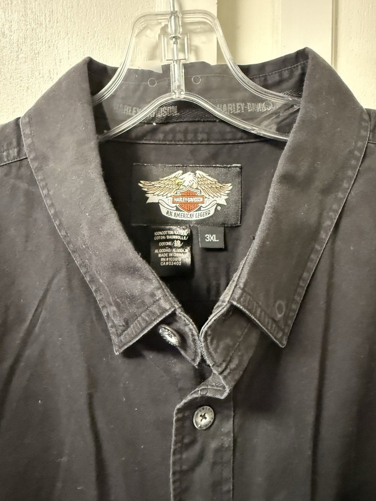 Harley-Davidson Shirt Mens 3XL Tall Black / Orange  Performance Short Sleeve HD