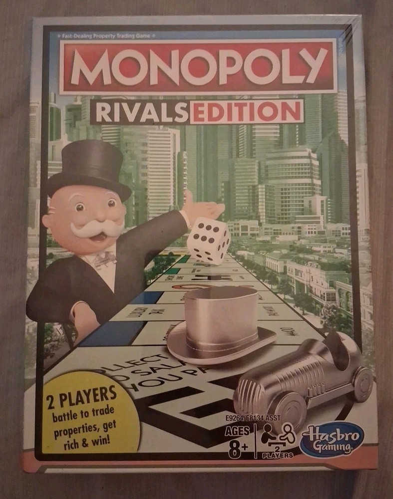 Monopoly Rivals Edition Board Game 2 Player Hasbro New Sealed