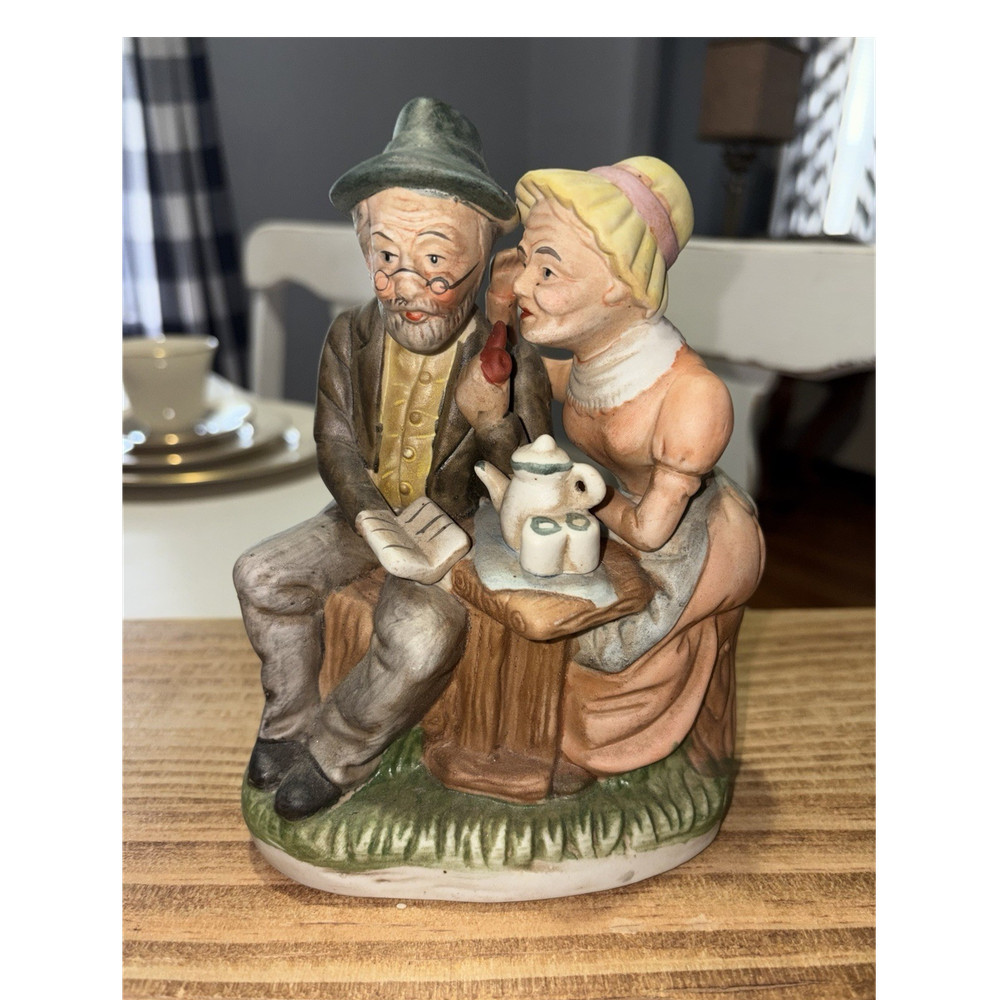 Ceramic Hand Painted Multicolor Couple Figurine Decorative Collectible