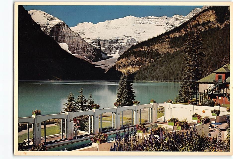 Postcard Chateau Lake Louise Banff National Park Alberta Canada