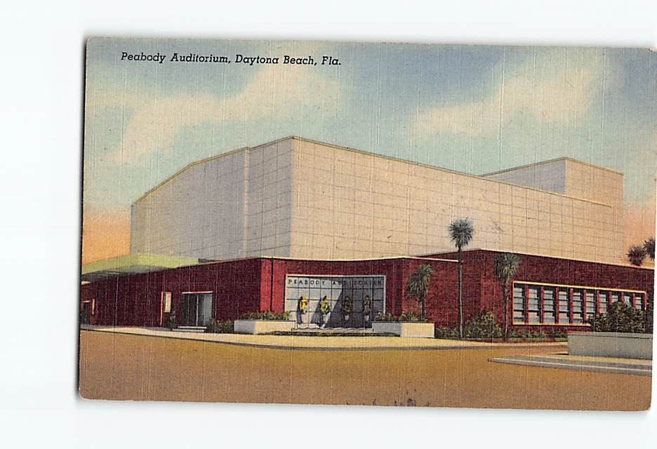 Postcard Peabody Auditorium Daytona Beach Florida USA
