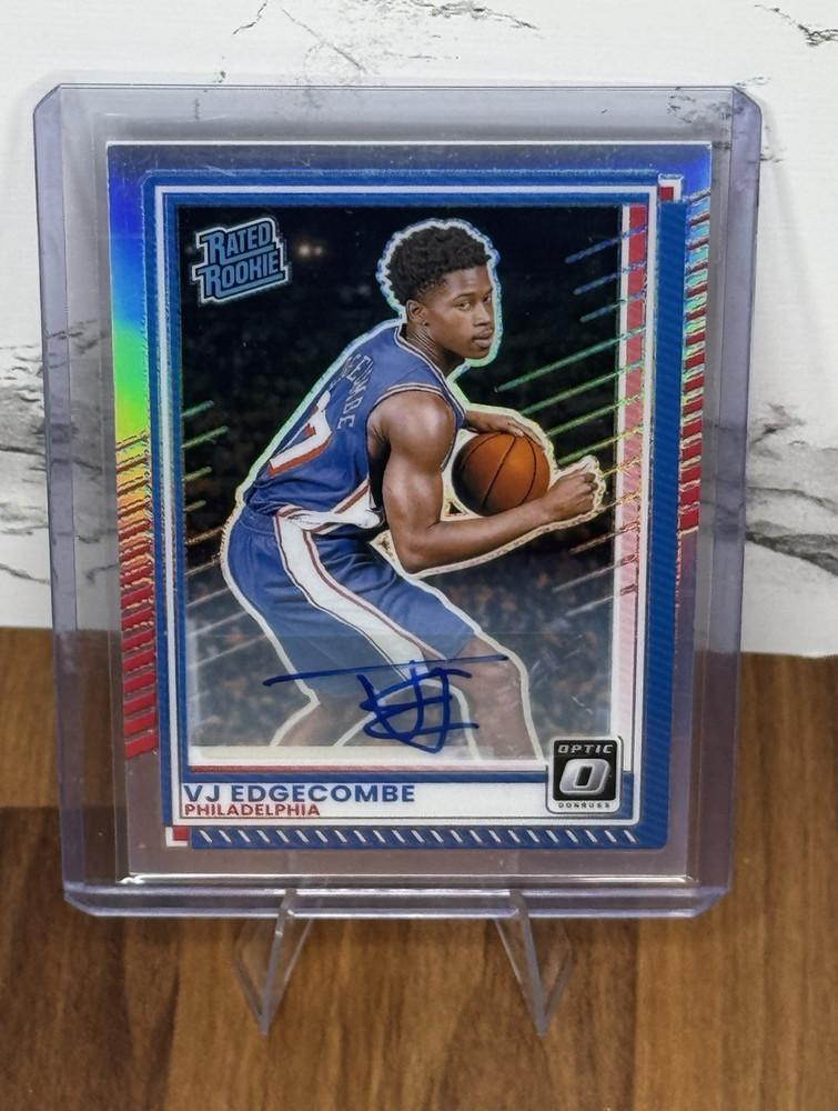 Panini 2025-26 Donruss Optic VJ Edgecombe Rated Rookie Auto 76ers #1 /99