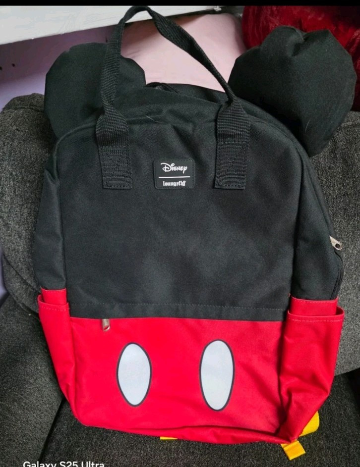 Disney Loungefly Mickey Mouse Mini Backpack Black Red Yellow