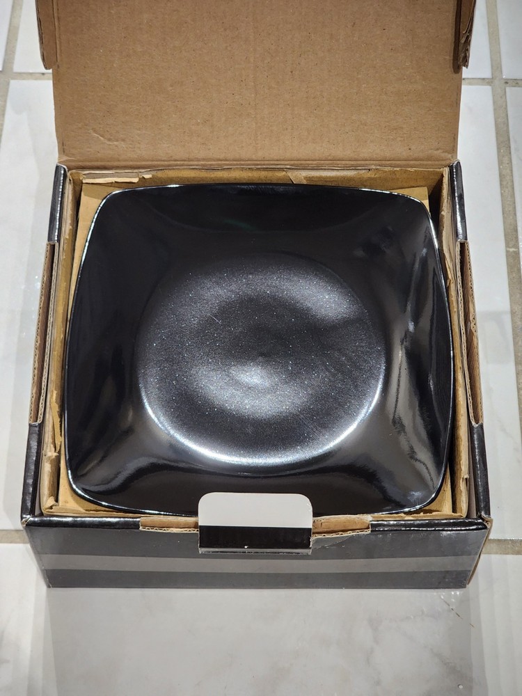 Salad Plates Set Of 4, Color Black, Open Box
