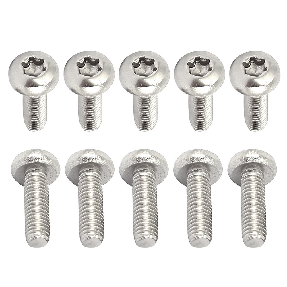 80Pack M3x10mm Pan Head Torx Screws 304 Stainless Steel Fasteners Silver