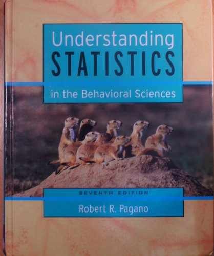 Understanding Statistics in the - Hardcover, by Pagano Robert R. - Very Good c