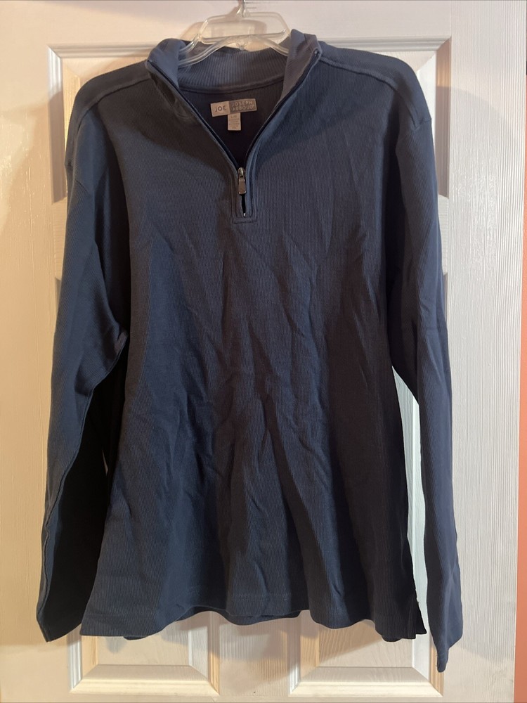 Joseph Abboud 1/4 Zip Pullover Long Sleeve Men's Size Large Blue