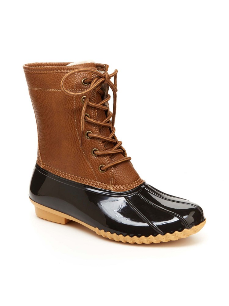JBU BY JAMBU Womens Brown Water Resistant Maplewood Round Toe Duck Boots 9