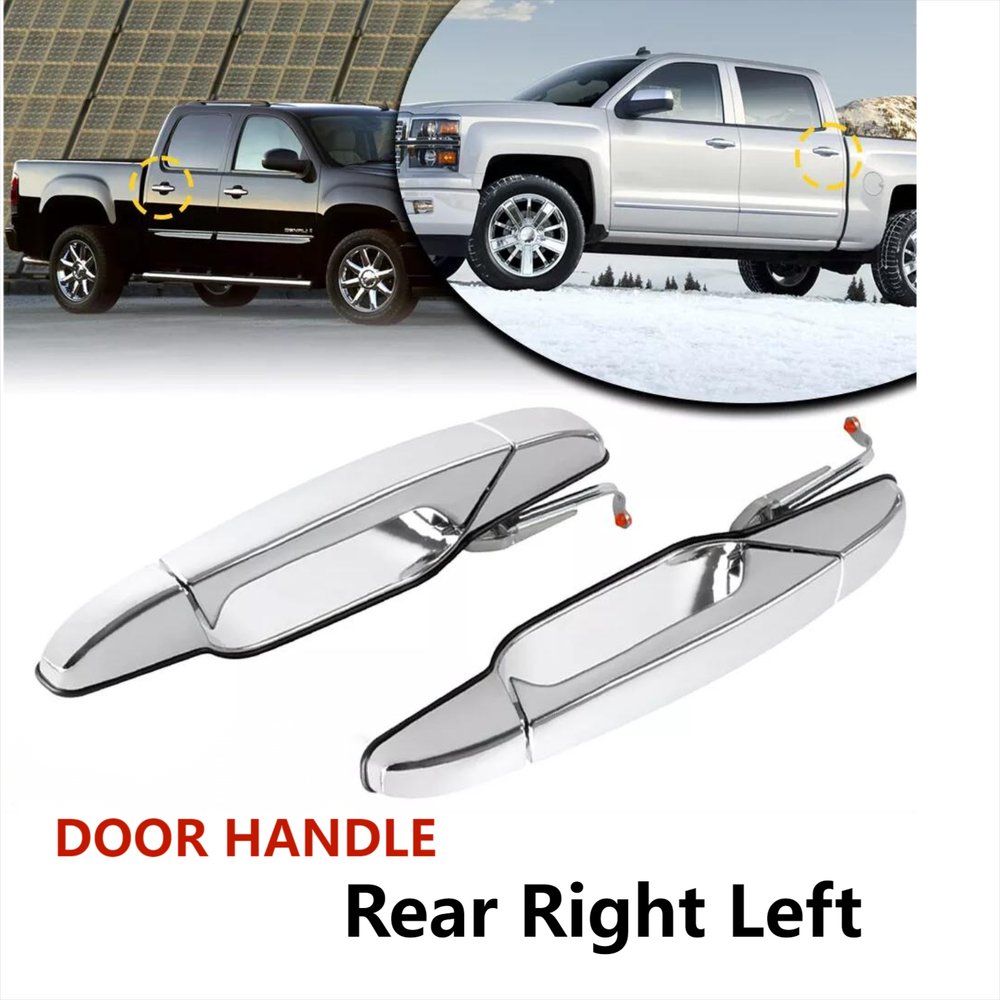Set of 2 LH RH Exterior Door Handles for 2007-2014 GMC Sierra 2500 HD