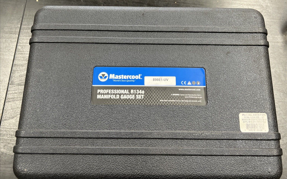 Mastercool Aluminum R134a AC Manifold Gauge Set 89661-UV for Automotive Use-image