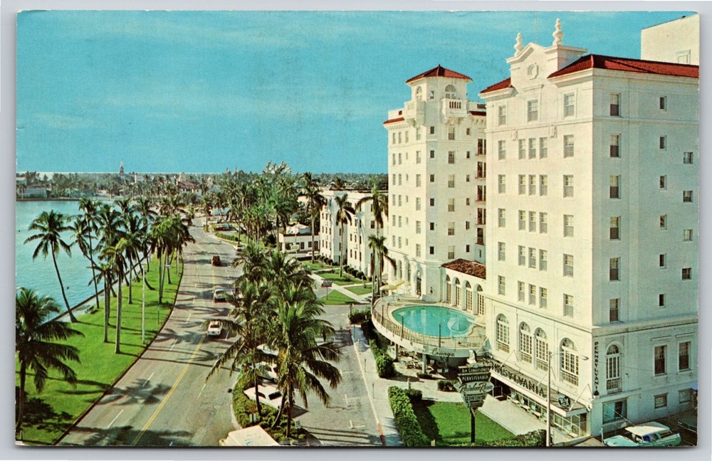 Air View The Pennsylvania Hotel West Palm Beach FL~Vintage Postcard