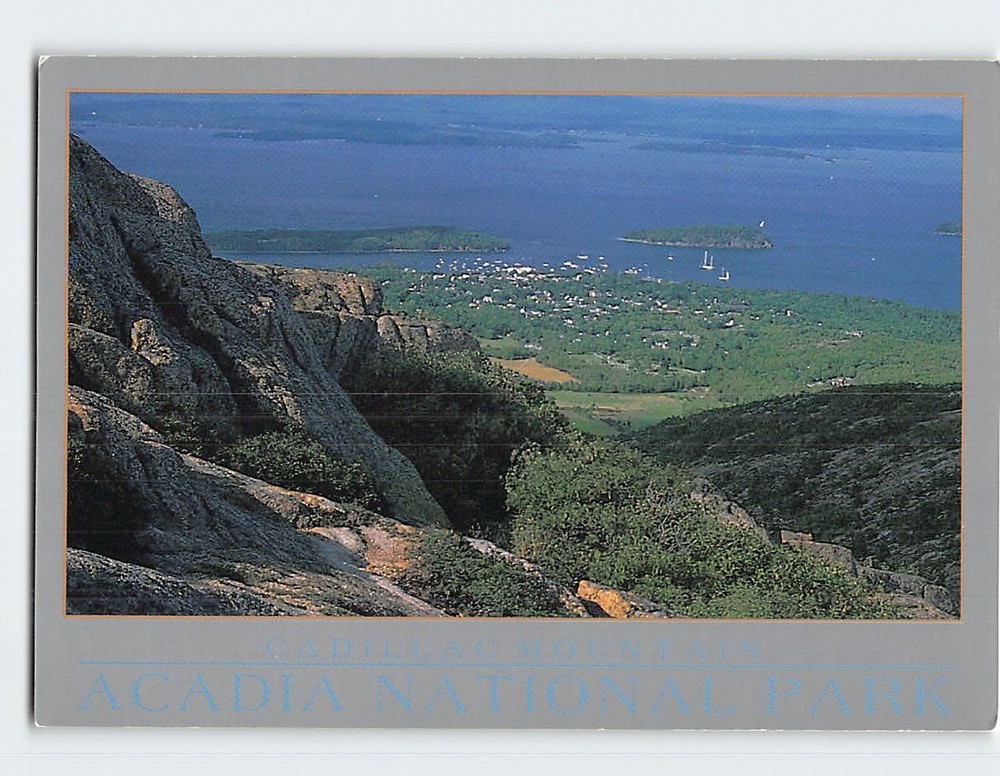 Postcard Cadillac Mountain Acadia National Park Bar Harbor Maine USA-image