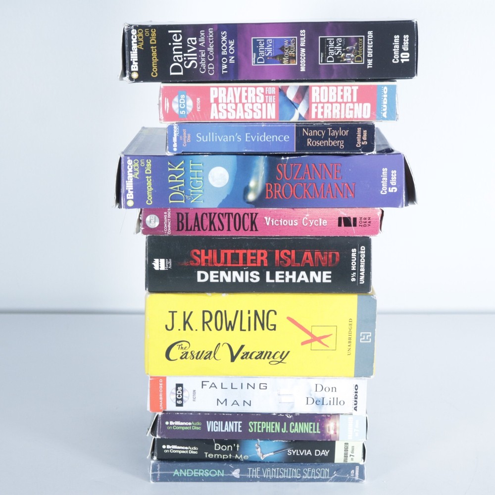 Lot Of 11 Random Fiction/Mystery/Thriller Audio CD Books By Various Authors