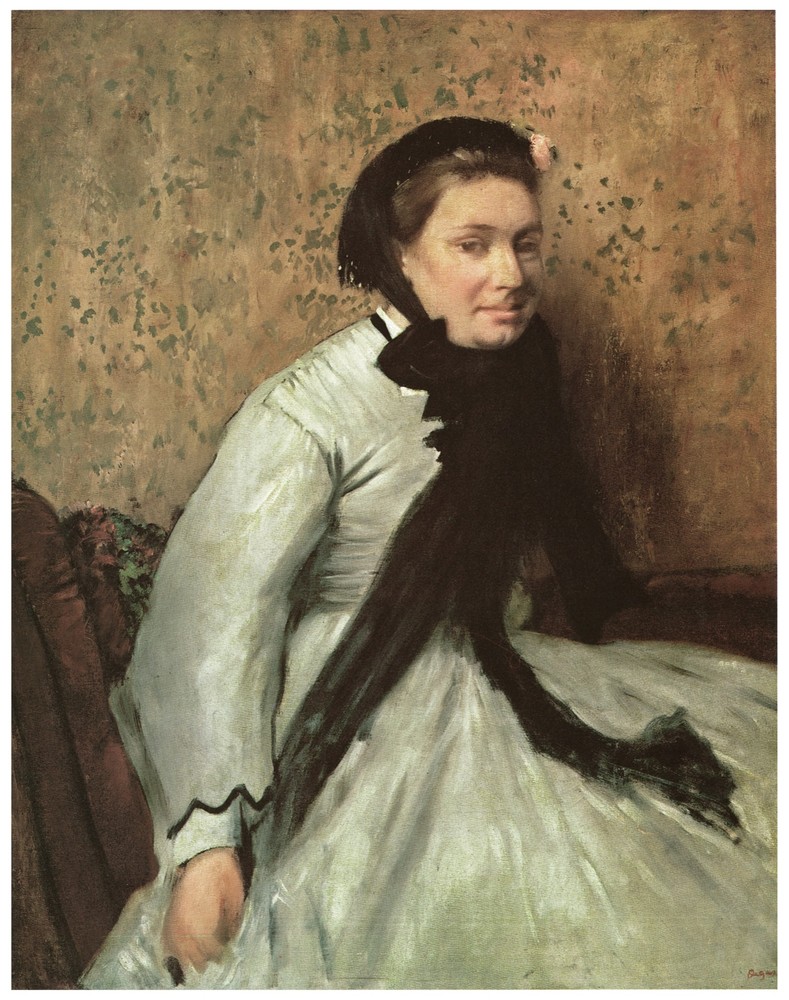 Decor Poster. Fine Graphic Art Design. Black scarf lady. Home Wall Art. 1812