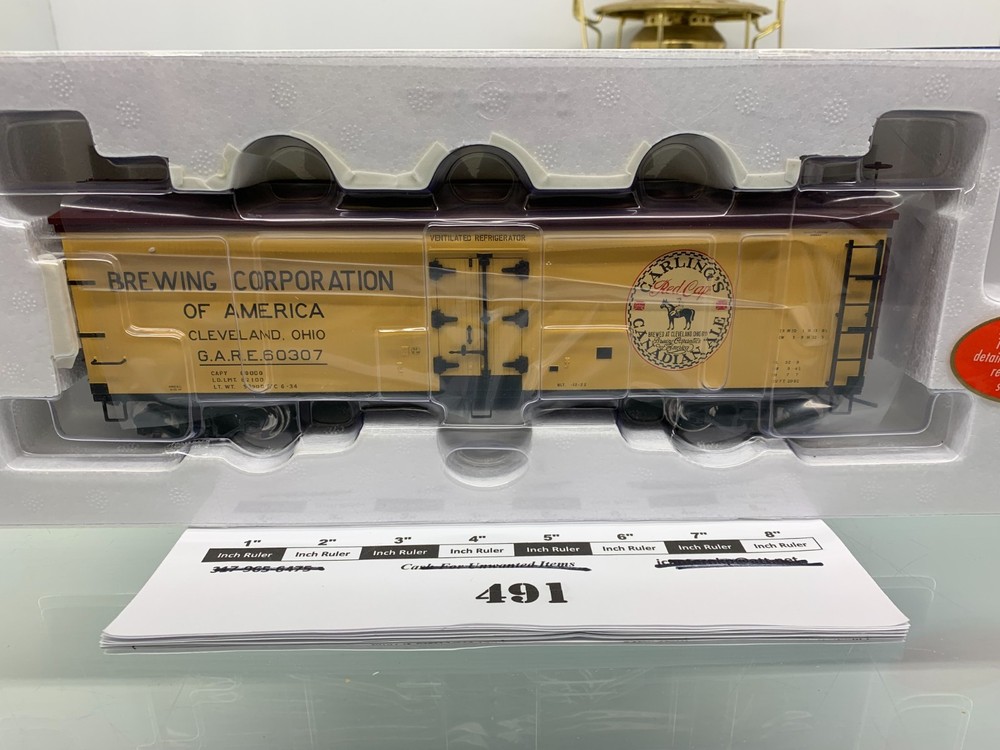 491 Atlas 40' Wood Reefer Car Carling Canadian Ale Cleveland O Scale 2 Rail New