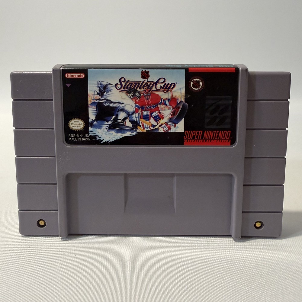 NHL Stanley Cup SNES Hockey Sports Simulation Arcade Multiplayer Game Cartridge