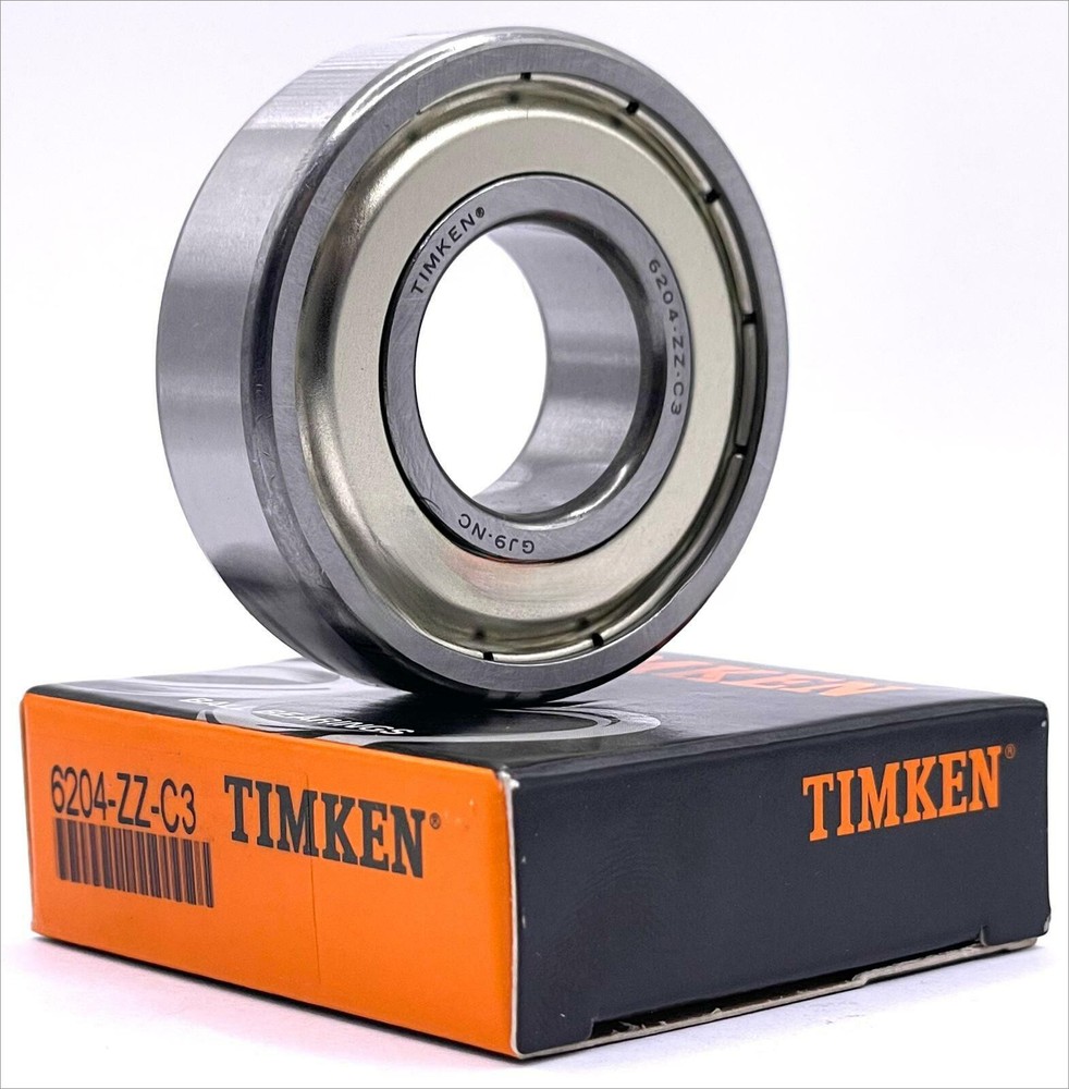 NEW TIMKEN 6204 ZZ C3 DEEP GROOVE BALL BEARING, METAL SHIELDED 20x47x14 mm