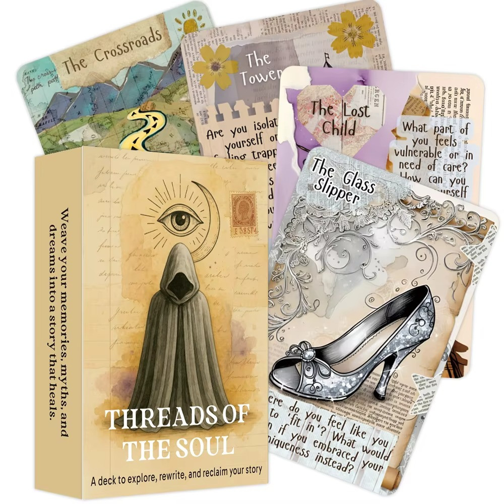Threads of The Soul Oracle Deck 50 Cards Self Reflection Tarot 12x8cm