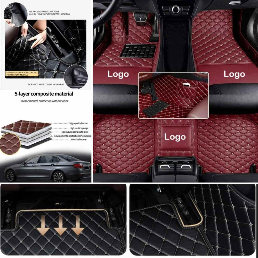 For Jeep Car Floor Mats All Weather Mats Liners Custom Front & Rear Auto Cargo