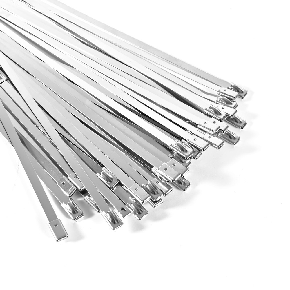 Duthcbw 100-Pack 11.8 Inch Heavy Duty 304 Stainless Steel Metal Zip Ties