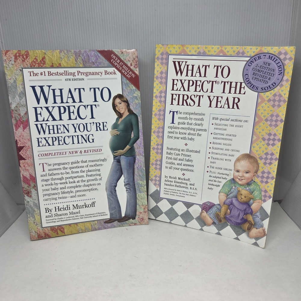 What to Expect When You're Expecting & What to Expect the First Year  2 Book Lot