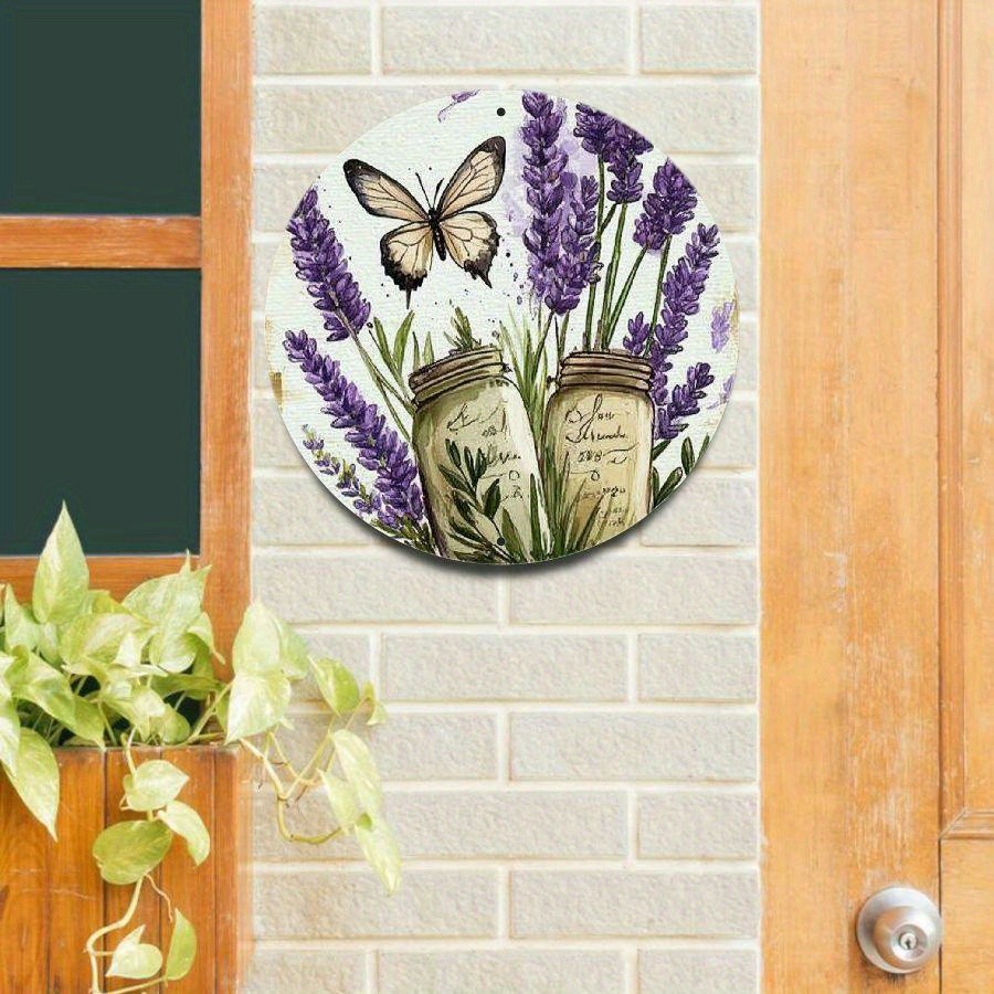 Vintage Pattern Round Aluminum Sign Wall Decoration