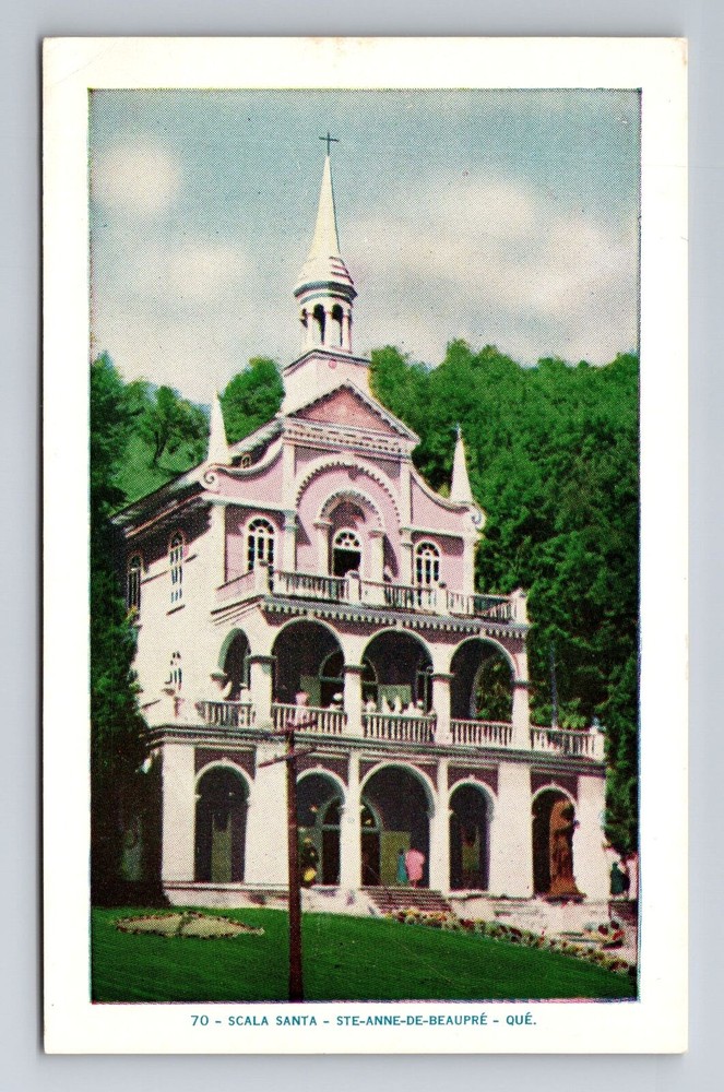 Ste-Anne-De-Beaupre-Quebec, Scala Santa, Antique Vintage Souvenir Postcard