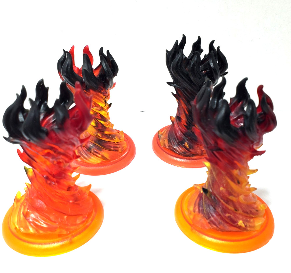 Malifaux 3Rd Edition   Set Of Four Kaeris/Wildfire Pyre Markers