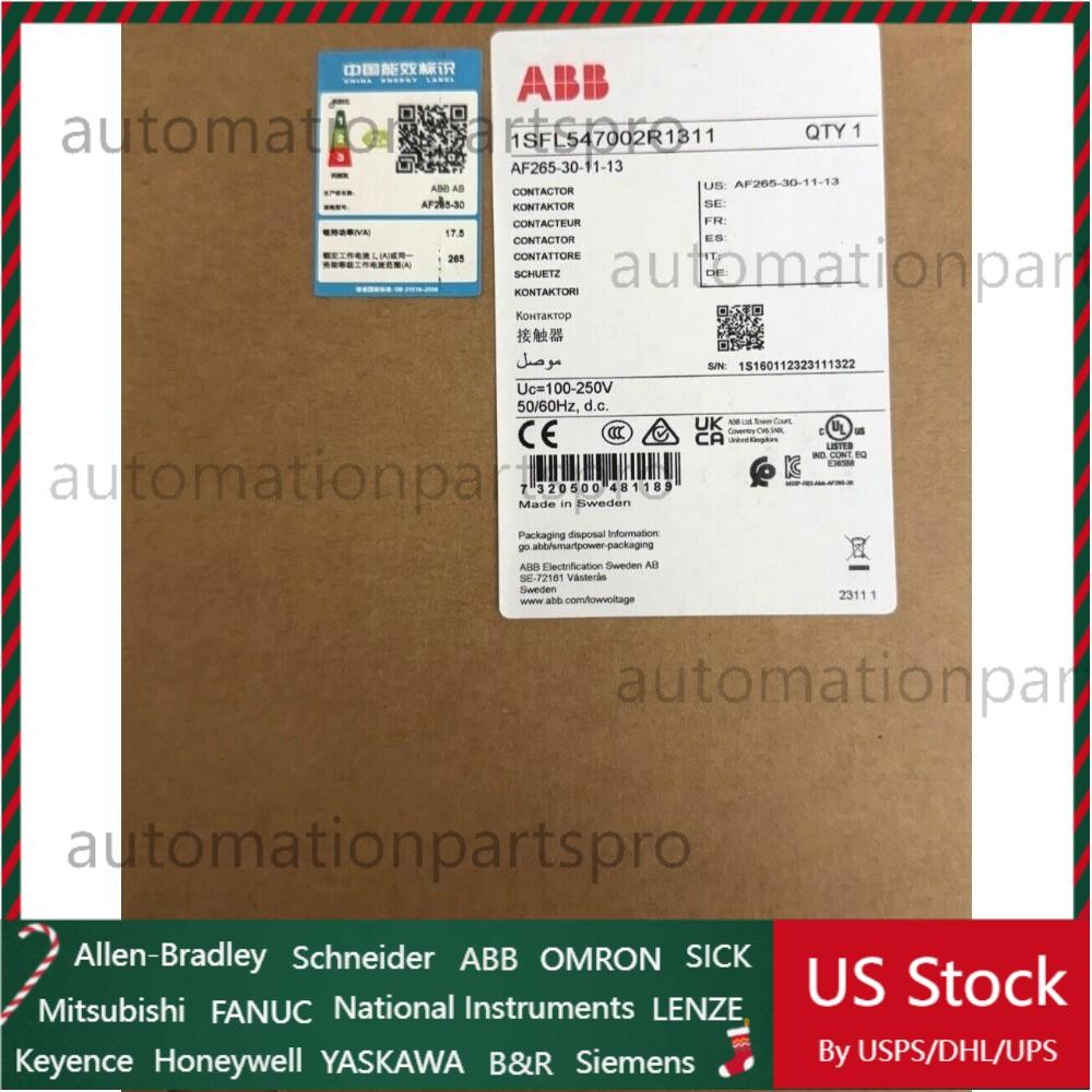 ABB AF265-30-11-13 3P 265A 100-250V Contactor