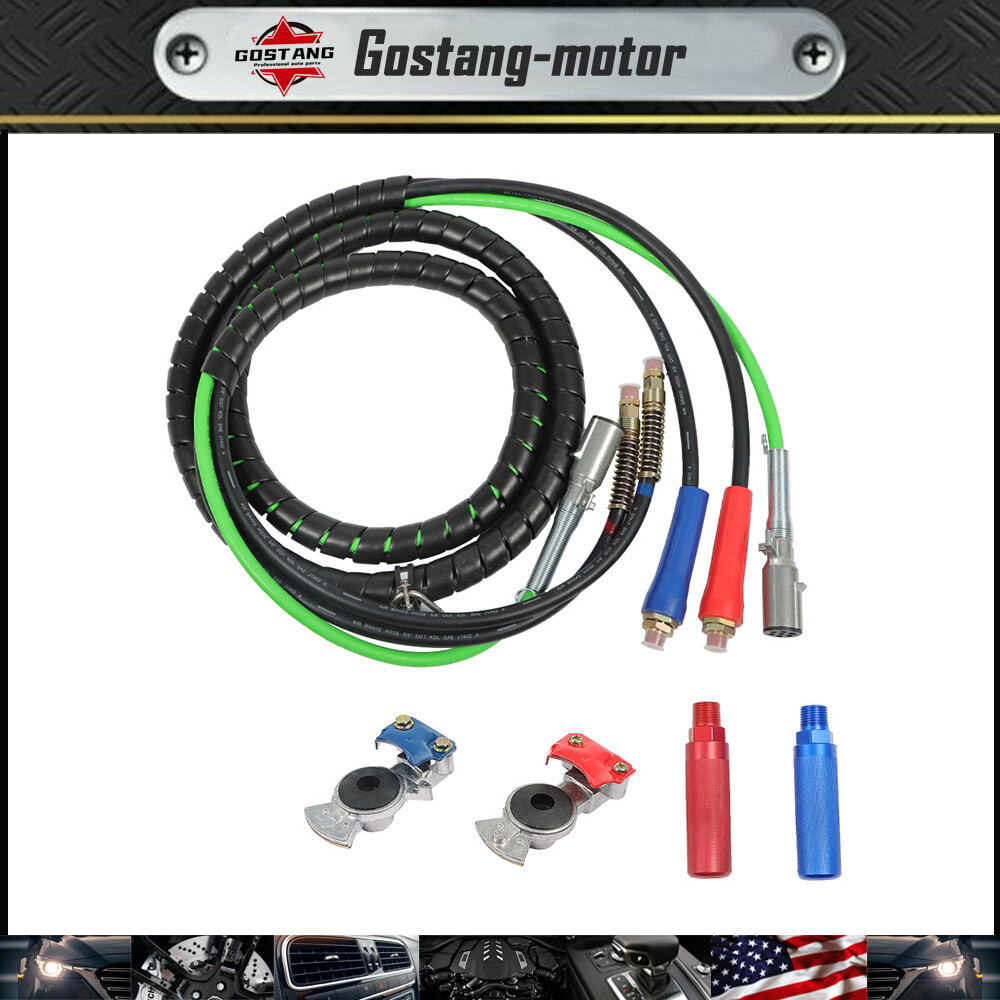 Semi Truck 15FT 3-in-1 Air Line ABS Electrical Cable Kit-image